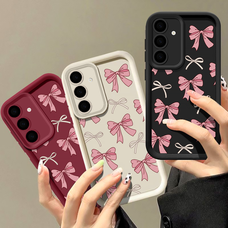 Samsung Galaxy A55 - غطاء سيليكون بتصميم ربطة عنق لهواتف